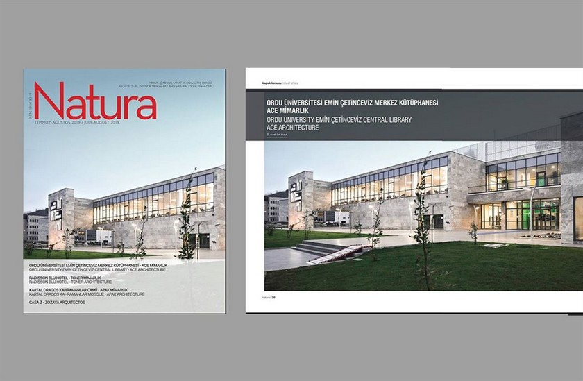Ordu University Emin Çetinceviz Library is in Natura Magazine